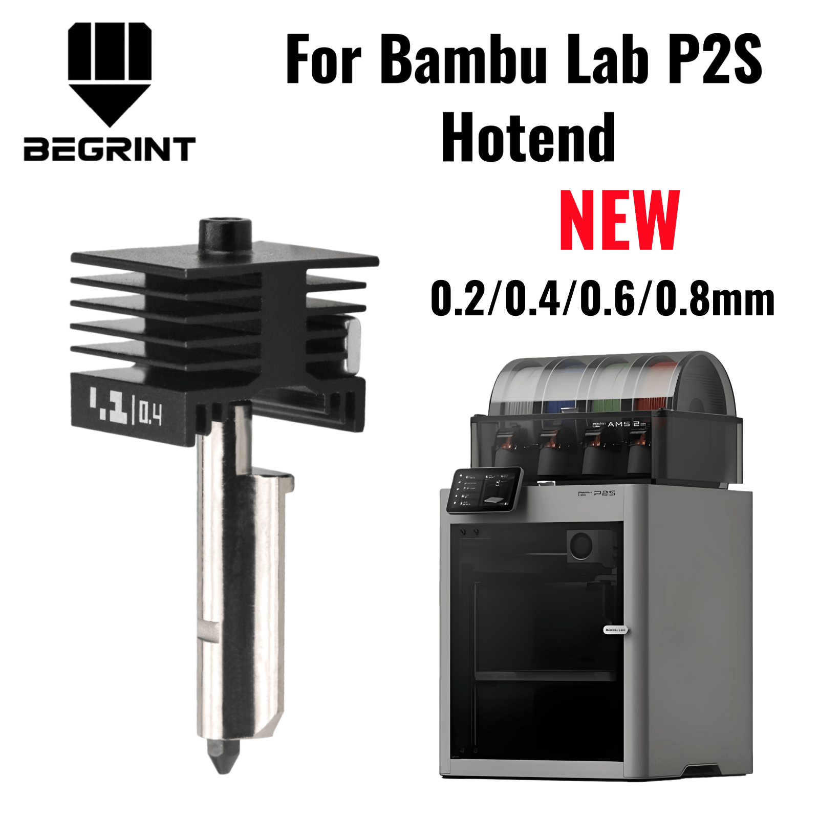 3D Printing Nozzle - For Bambu Lab P2S X2D Upgraded