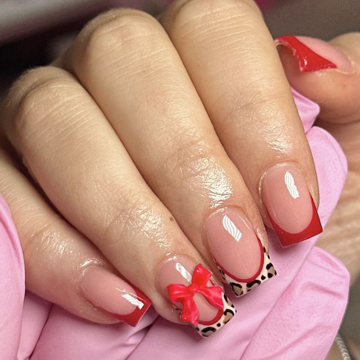 24pcs Red French Style Fake Na - 3D Printing Nails 评论和价格