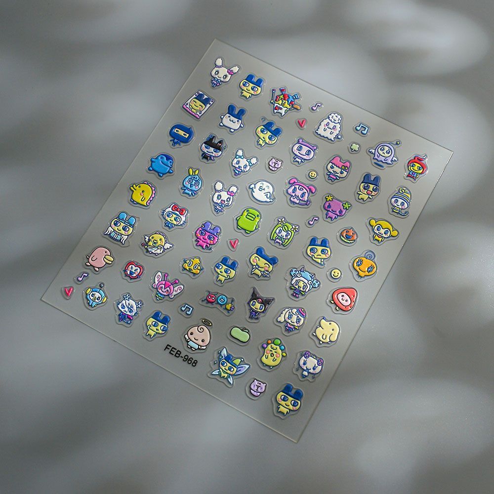 Tamagotchi Cartoon 3D Embossed - 3D Printing Nails 评论和价格
