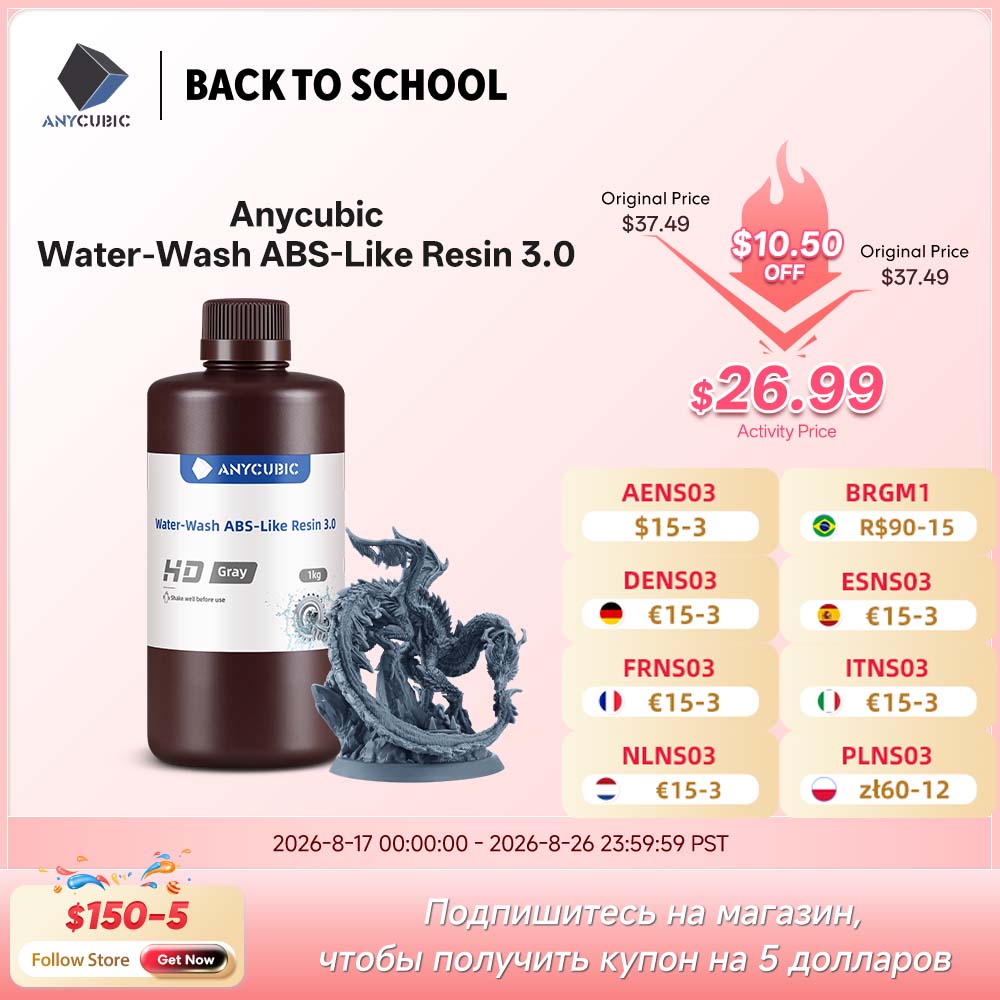 ANYCUBIC Water-Washable Like A - 3D Printing Sla 评论和价格