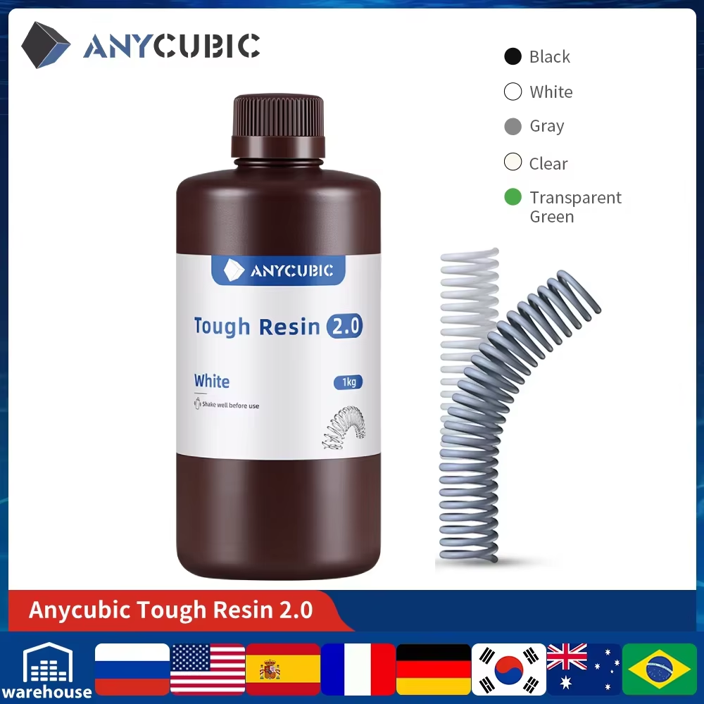 ANYCUBIC Flexible Tough Resin  - Glue For 3D Printing 评论和价格