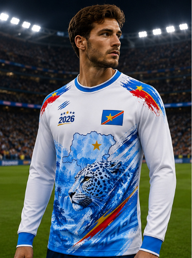 2026 Congo round neck long sle - 3D Printing Jersey 评论和价格
