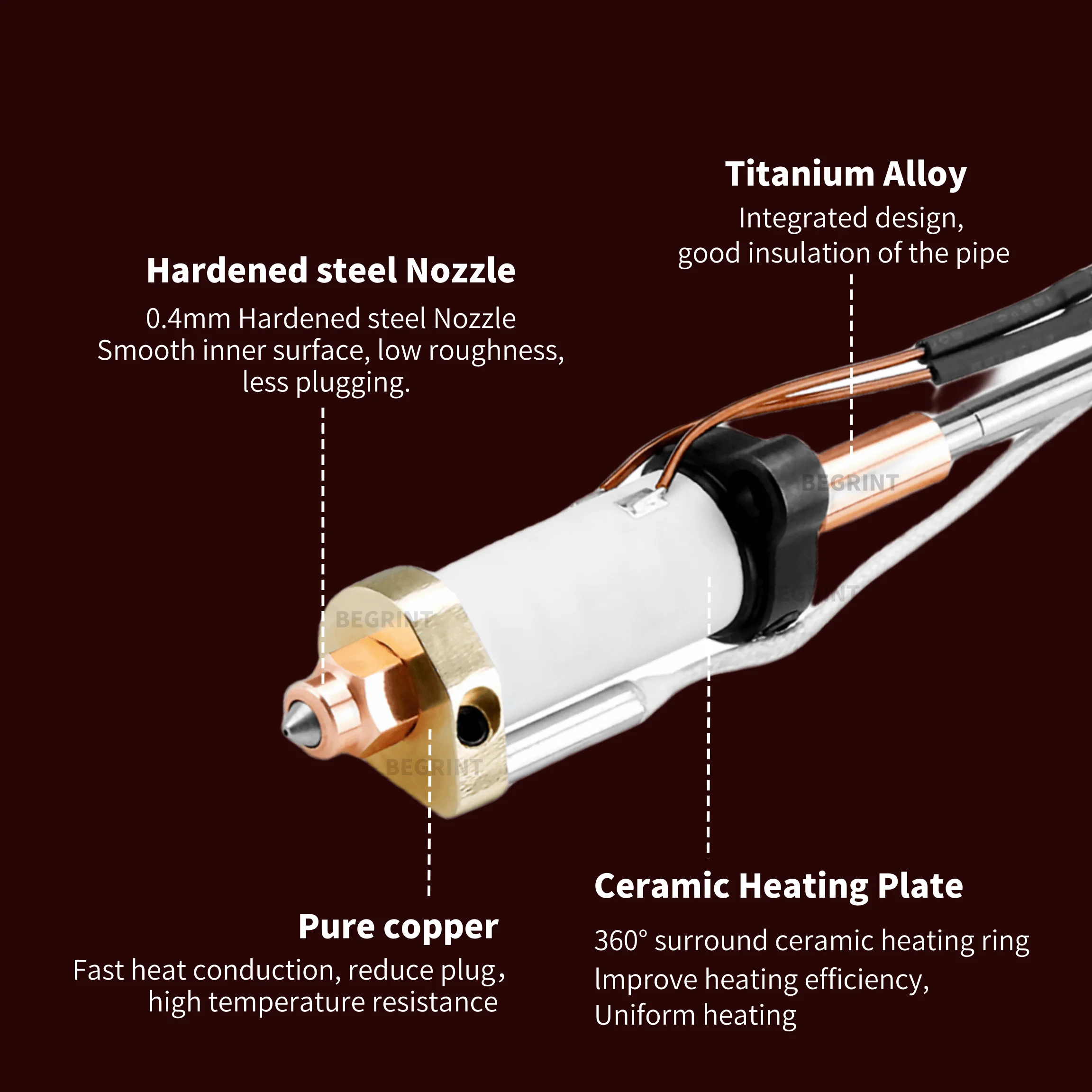 High Temp Ceramic Heater Hoten - 3D Printing Nozzle 评论和价格