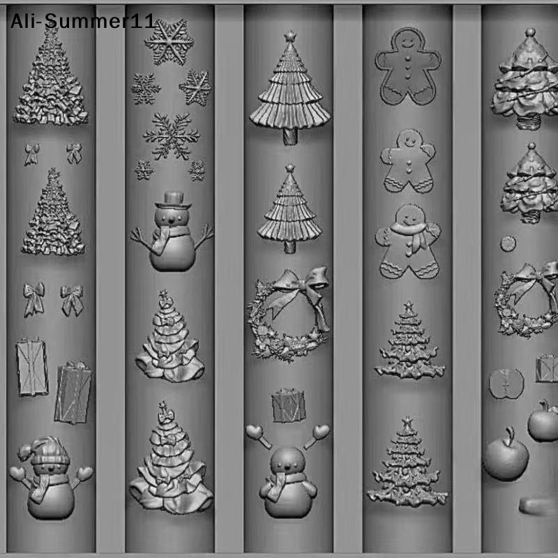 【Wq0】】1 Piece Christmas Nail A - 3D Printing Nails 评论和价格