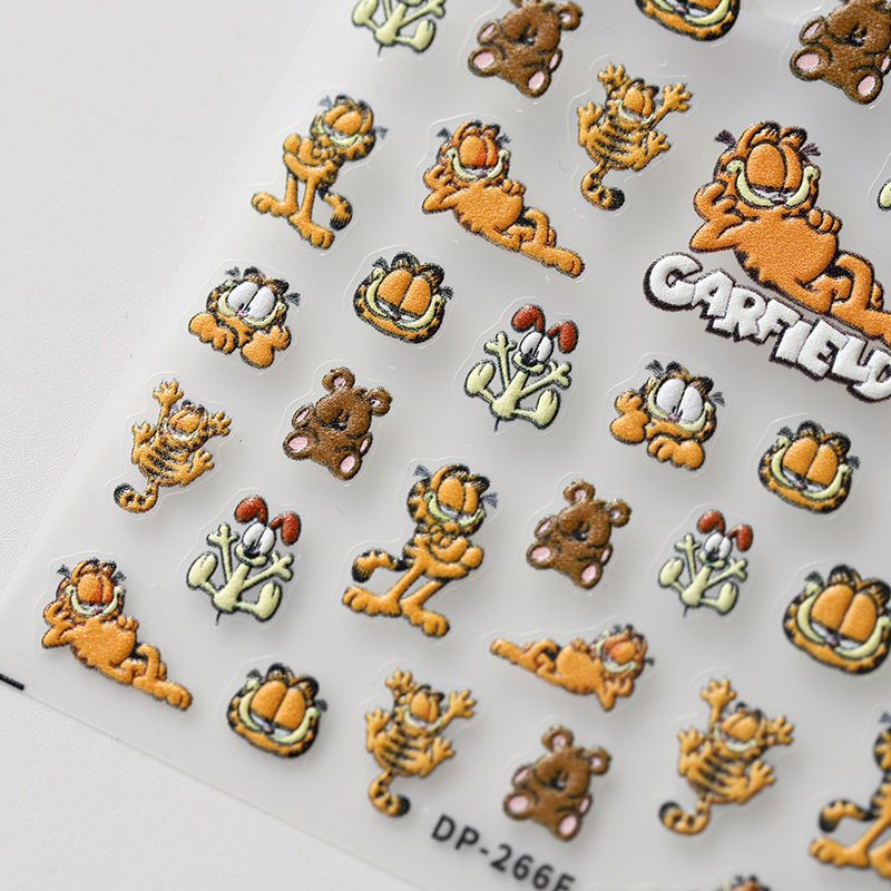 Cartoon Garfield Ins Style Nai - 3D Printing Nails 评论和价格